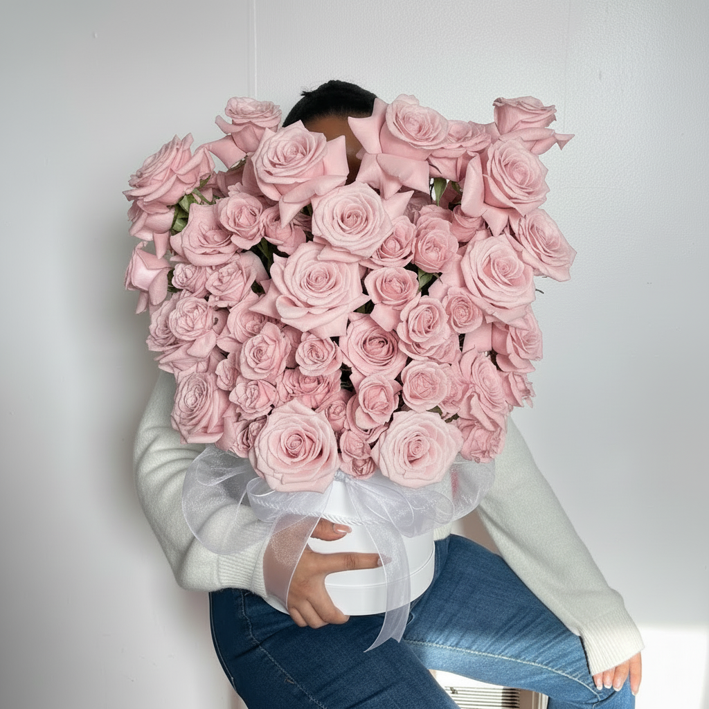 The Seventy-Five Full Blush Valentine's Bouquet