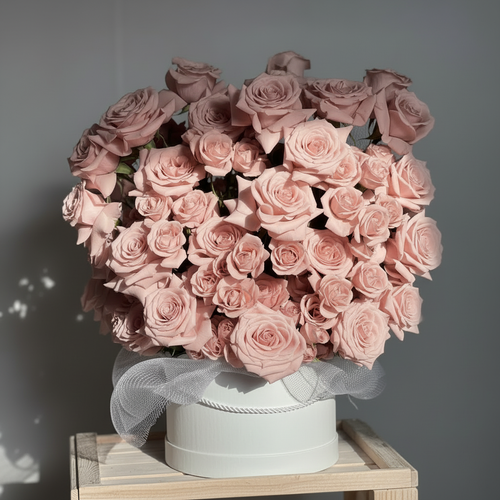 The Seventy-Five Full Blush Valentine's Bouquet