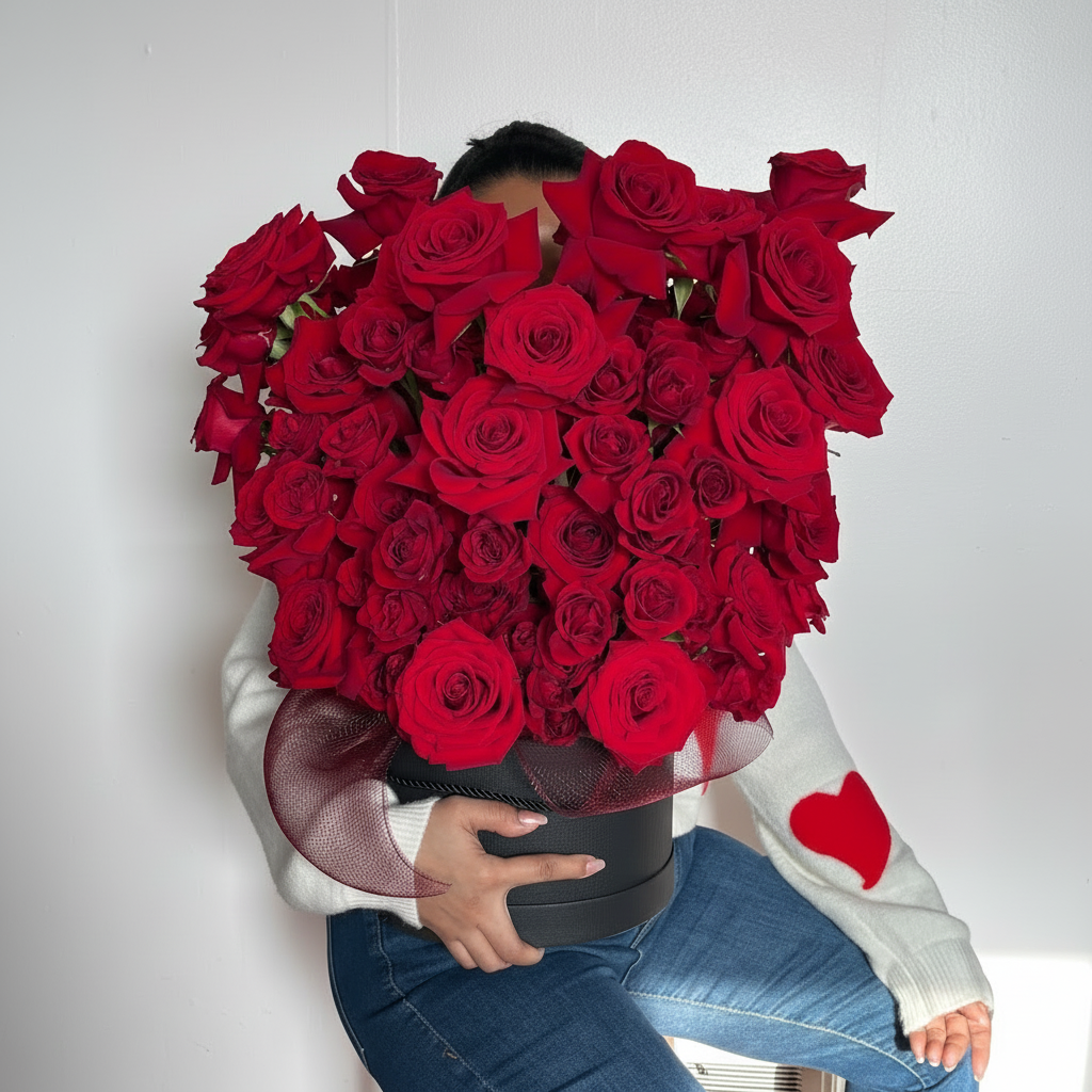 The Seventy-Five Full Red Valentine's Bouquet
