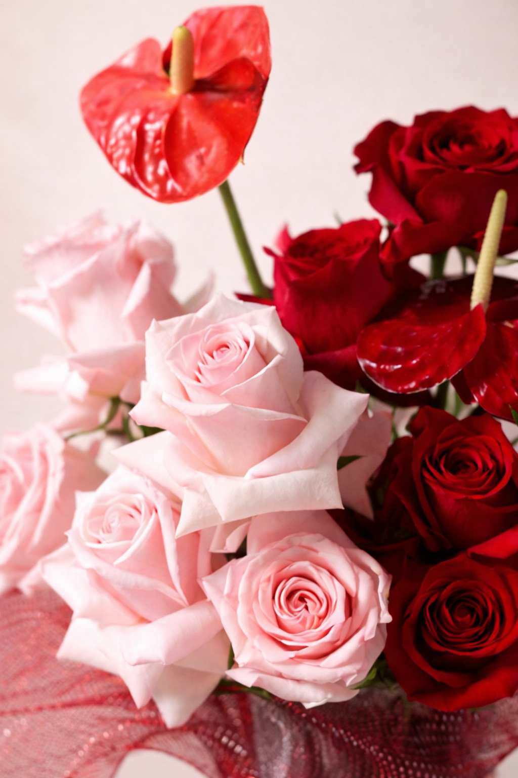 The Classic Red & Blush Valentine’s Bouquet