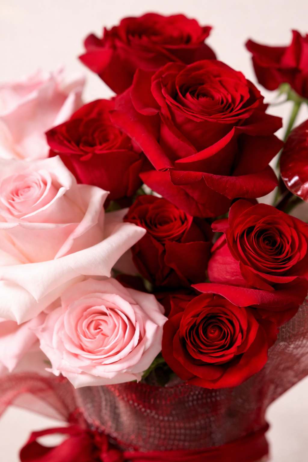 The Classic Red & Blush Valentine’s Bouquet